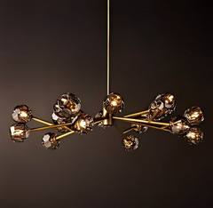 Boule De Cristal Smoke Glass Round Chandelier 48"