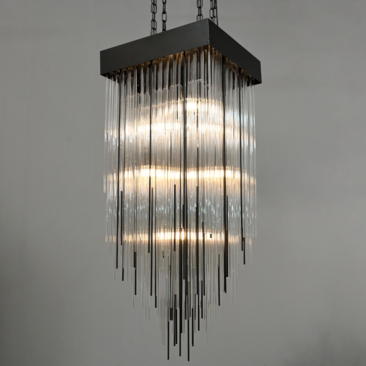 Cascade Square & Rectangular Chandelier D 20'' 30'' 54''