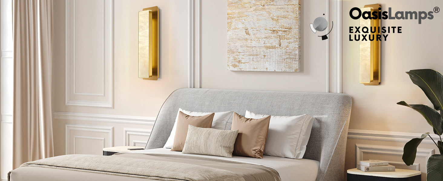 Mintreux Alabaster Modern Wall Sconces 20''H#color_brass