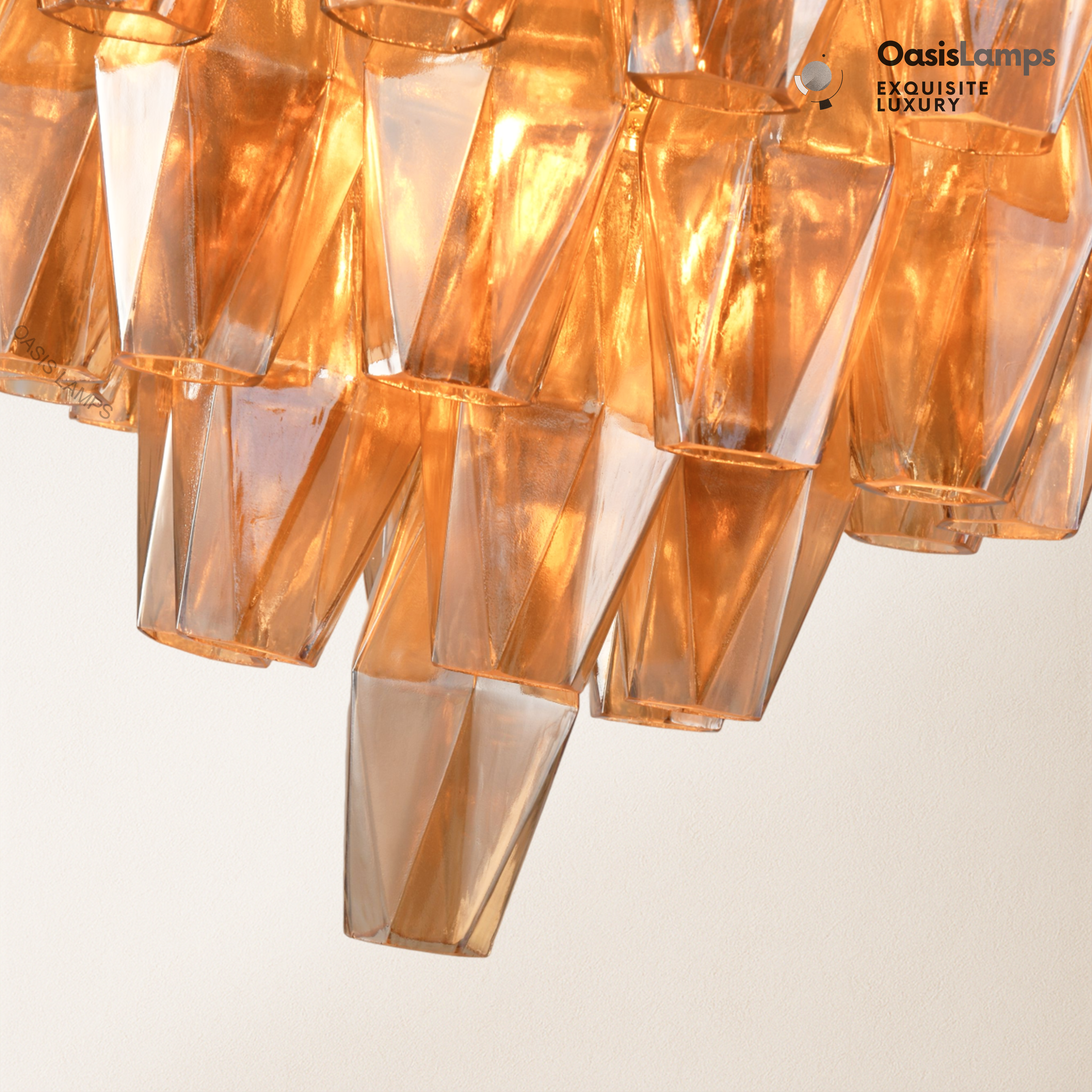 Celestial Drop Pendant 17"D#color_brass