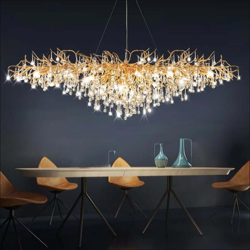 Simsia Ooze Drop-Shaped Crystal Chandelier 47" 63" 71"L