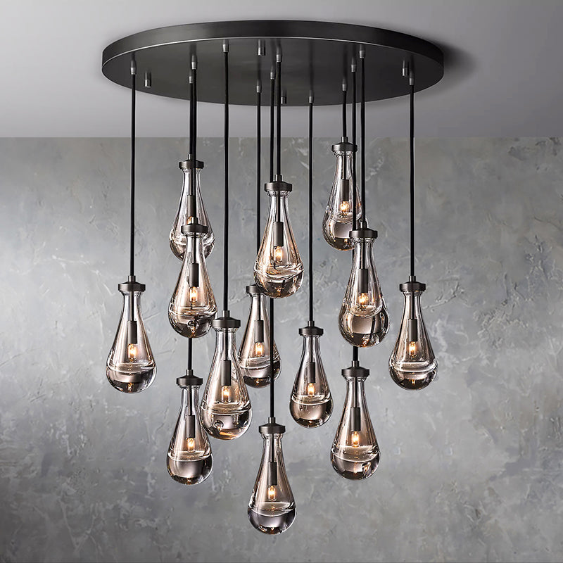 Customize-Raindrop Round Chandelier 24''-11 lights