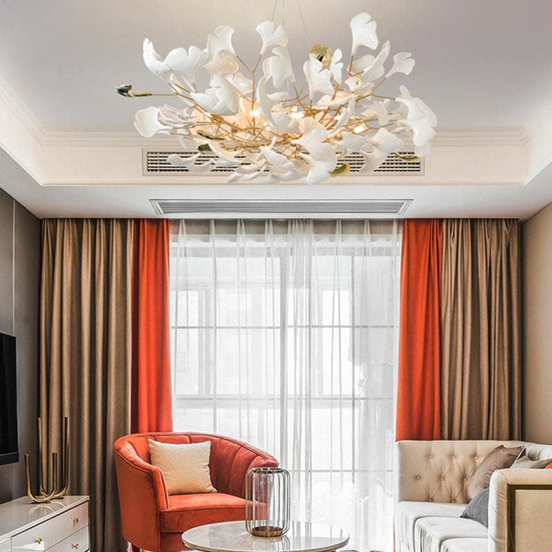 Twilight Branches Ceramic Round Chandelier 24" 31" 39"