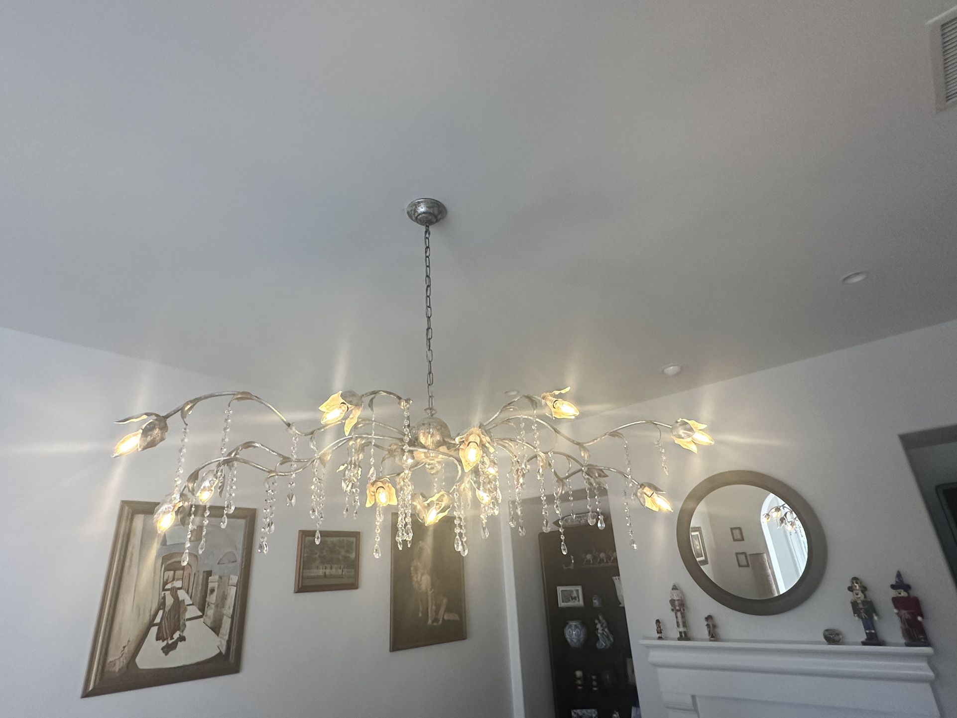 Gothic Viticcio Rectangular Chandelier 61" 71'' - Silver