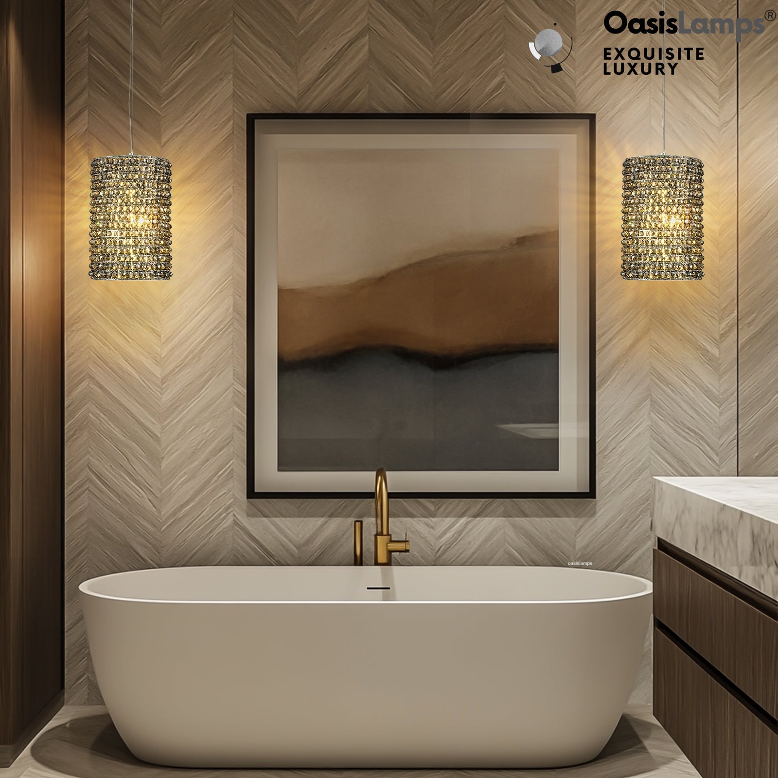 Stellar Beads Pendant Lights Smoke Clear 12"#Color_Gray