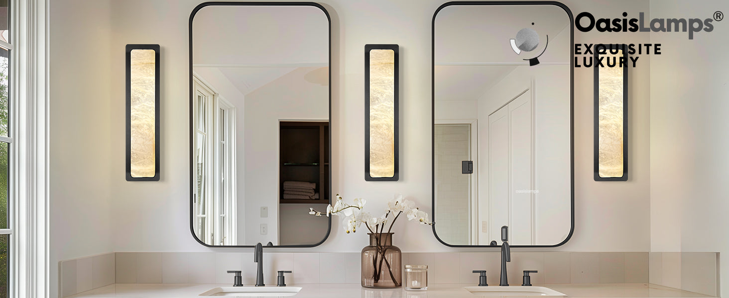 Mintreux Alabaster Modern Wall Sconces 20''H#color_bronze