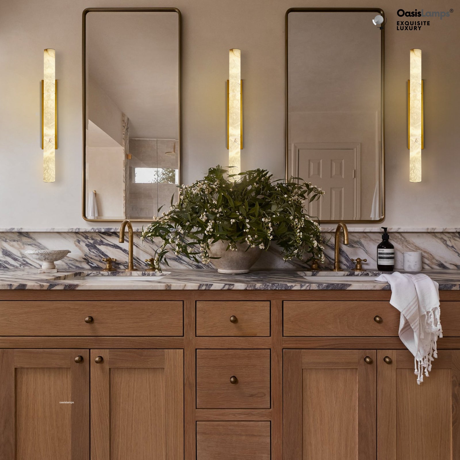 Sylvia Palladian Alabaster Wall Sconce 20" 36"H#size_36",finish_brass