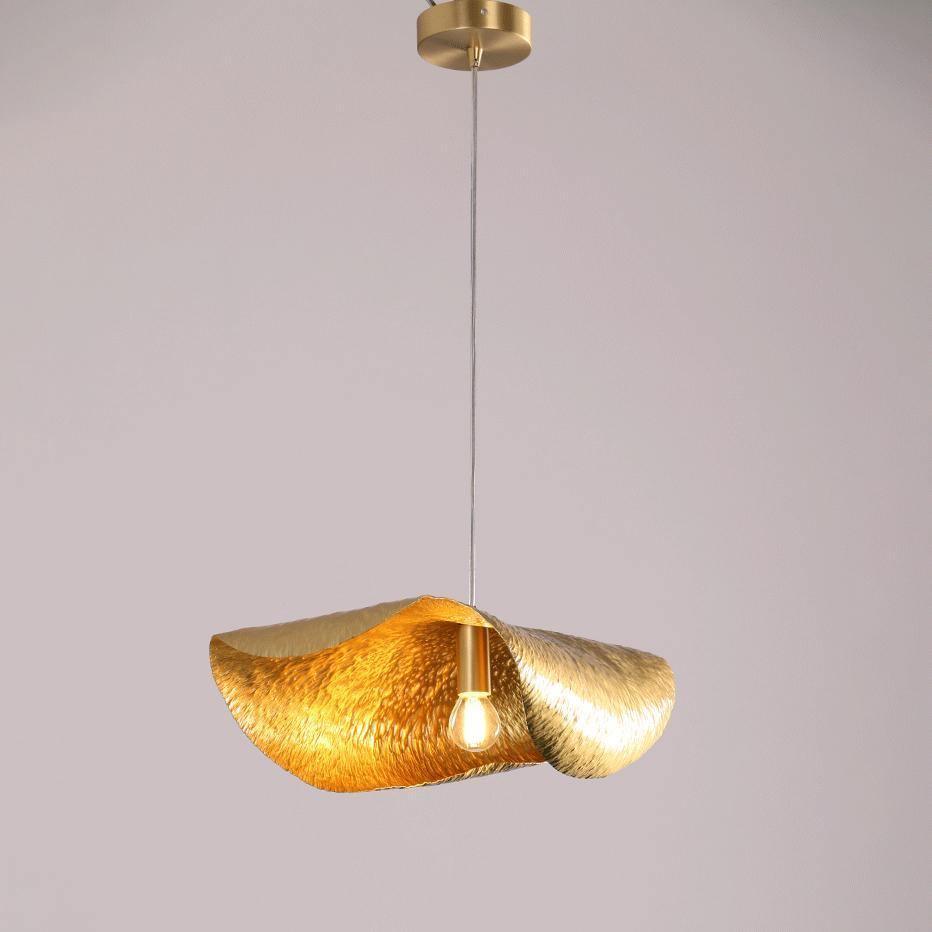 Naniv Brass Shade Hammered Pendant Light