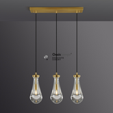 Raindrop Linear Chandelier 3 LIGHTS L 22"