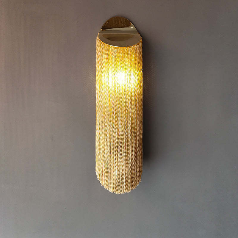 Modern Chain Tassel<br> Arcs  Wall Sconce