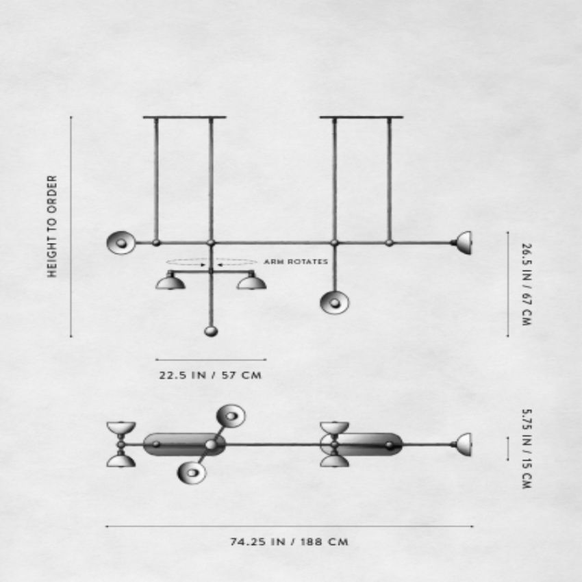 7-Arm Modern Pendant