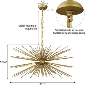 Sunburn  4-Light Pendant 31"