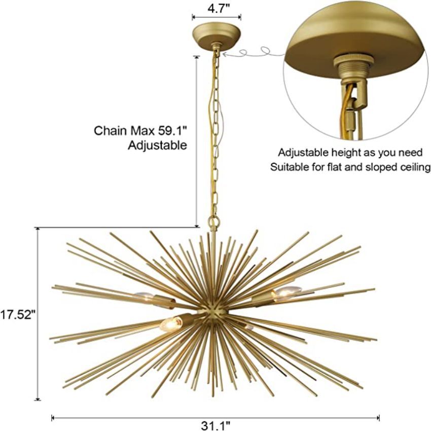 Sunburn  4-Light Pendant 31"