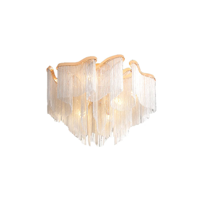 Teresa Cadena Chain Tassel Ceiling Light Fixture