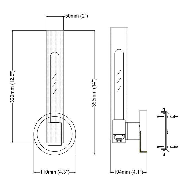 Candle Shape Minimalist Modern Sconce