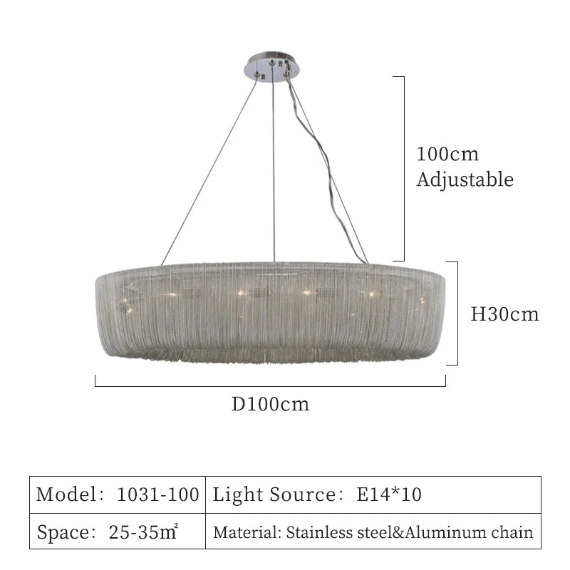 Teresa Cadena Chain Tassel Chandelier