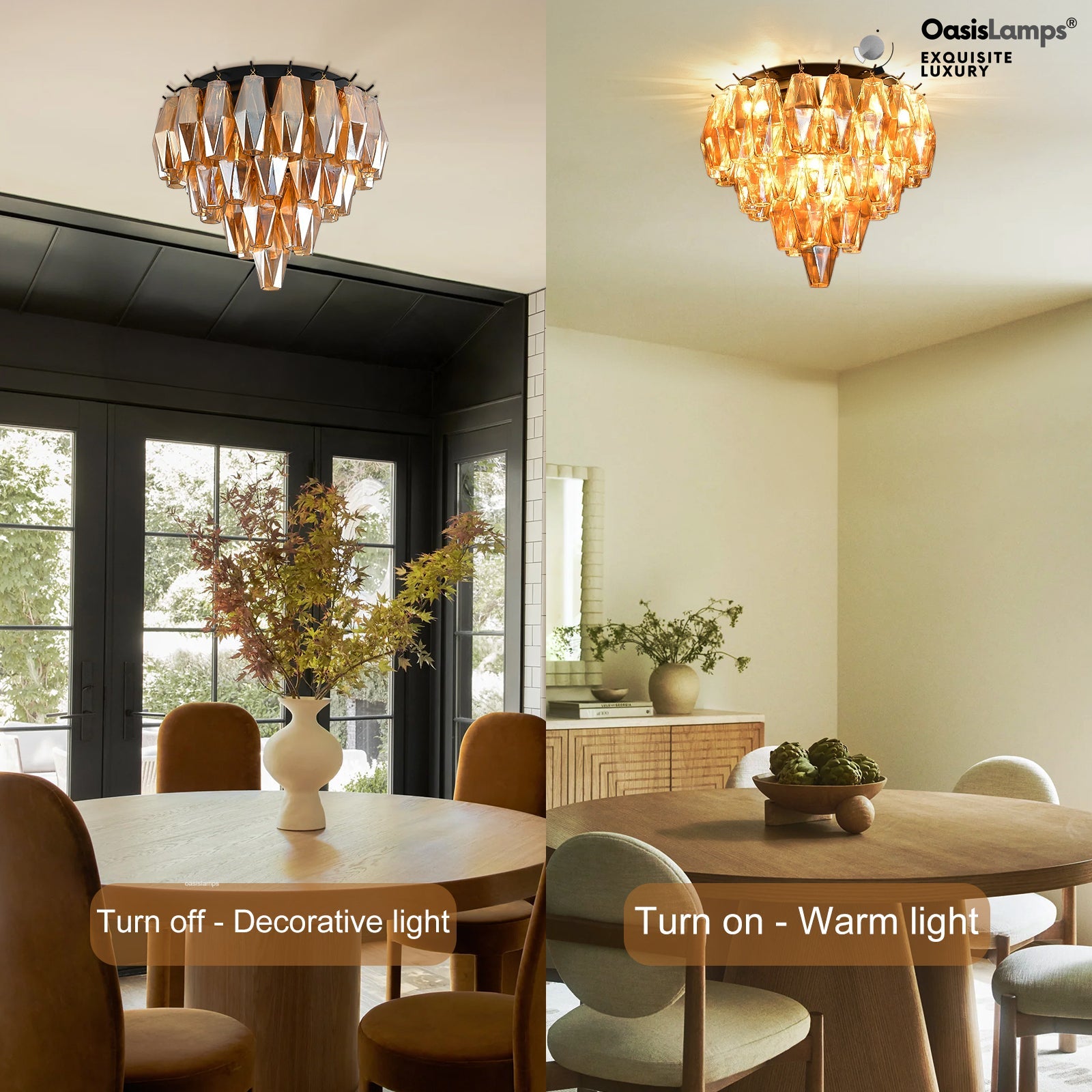 Celestial Drop Flush Mount 12.6"D