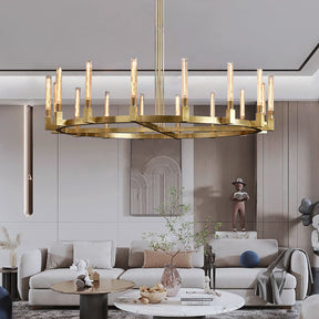 Clean Lines Round Chandelier D 72"