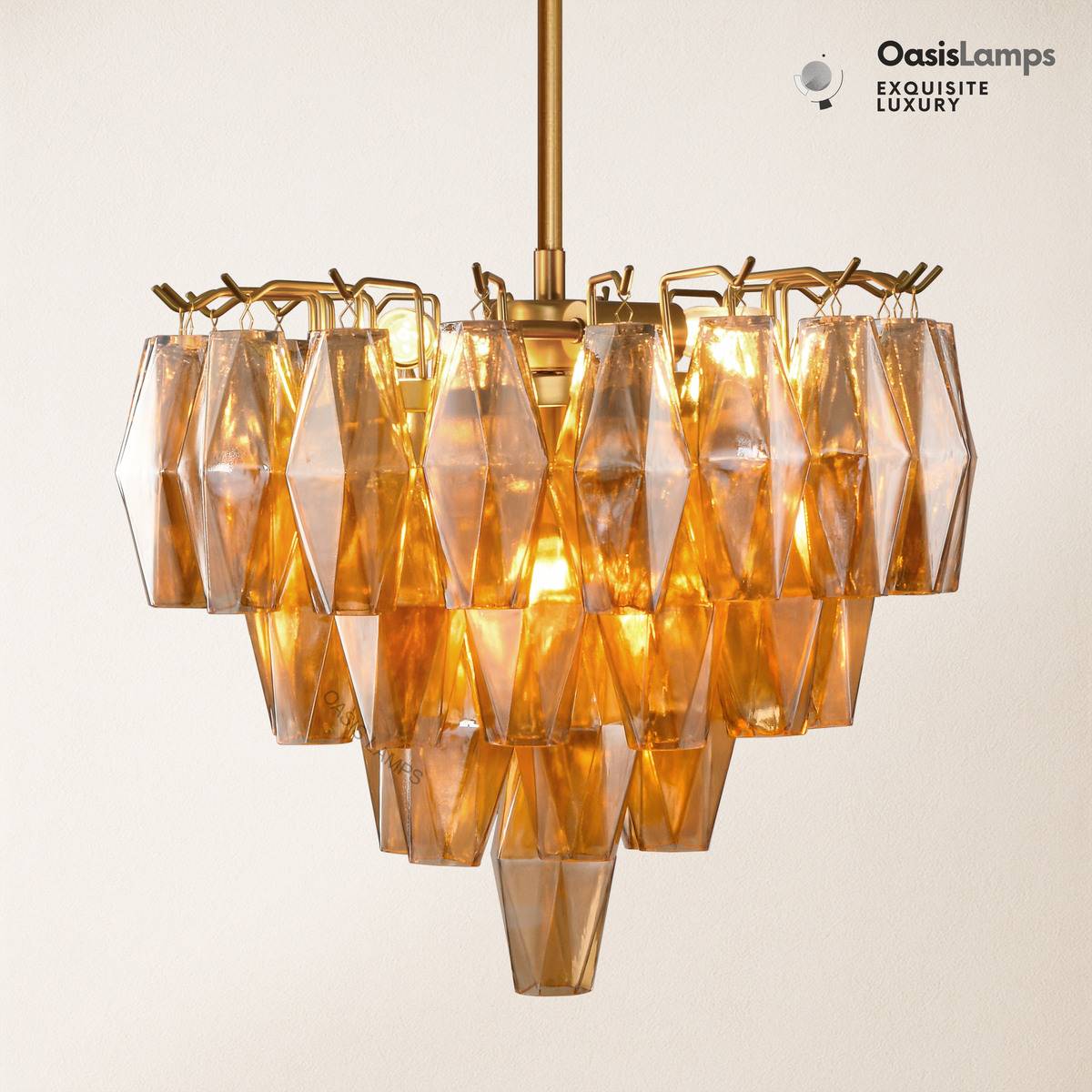 Celestial Drop Pendant 17"D#color_brass