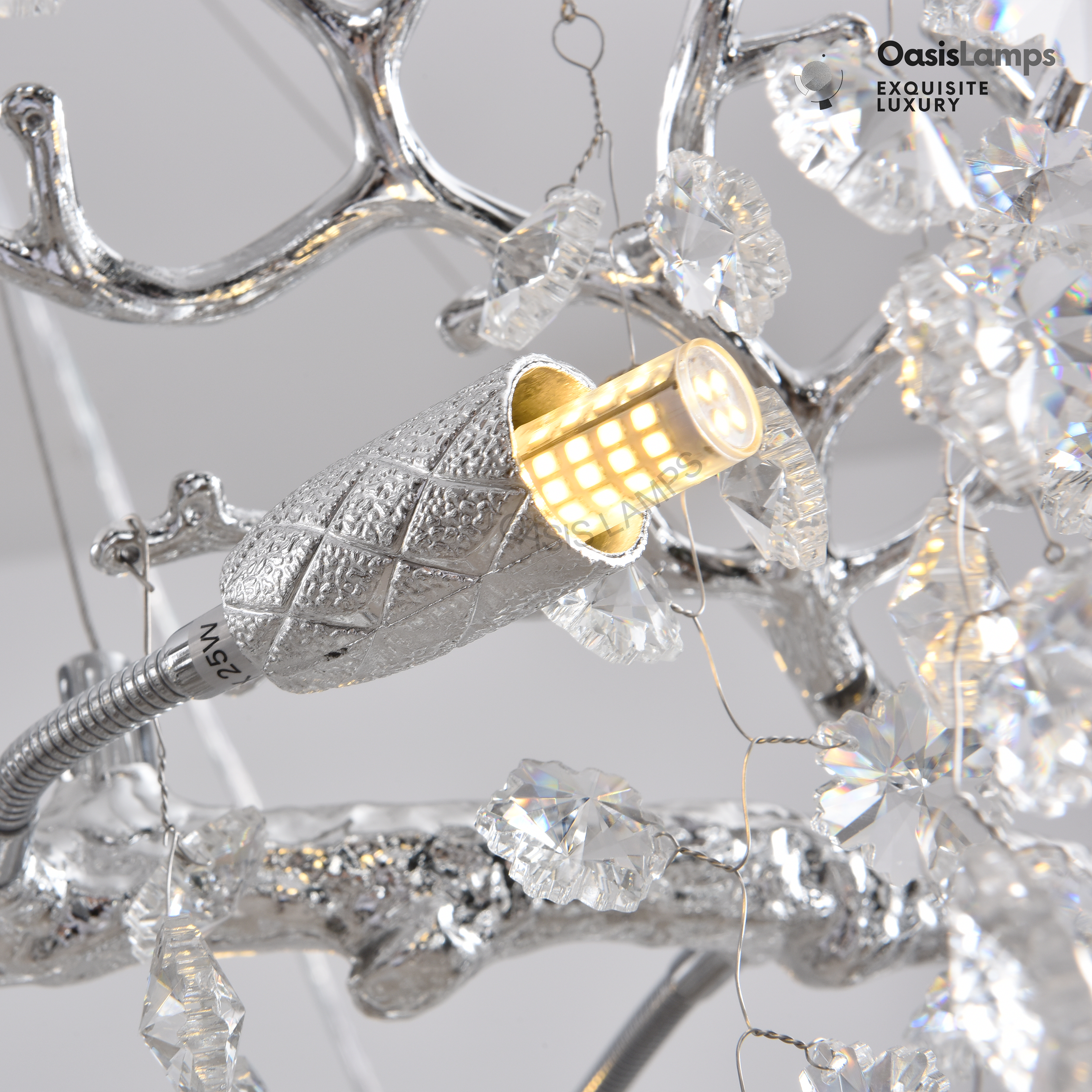 Lustre Branches Crystal Round Chandelier for All Rooms 30" 40"#Color_Silver