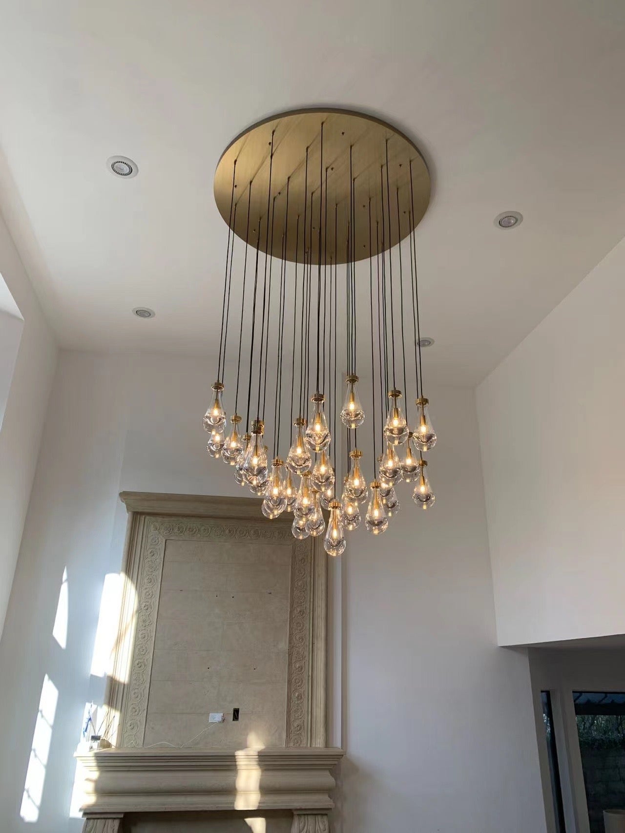 Customize-Raindrop Round Chandelier D 72"