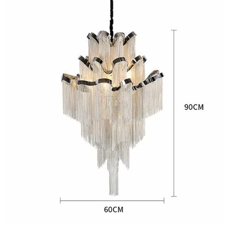 Teresa Cadena Metal Tassel Chandelier