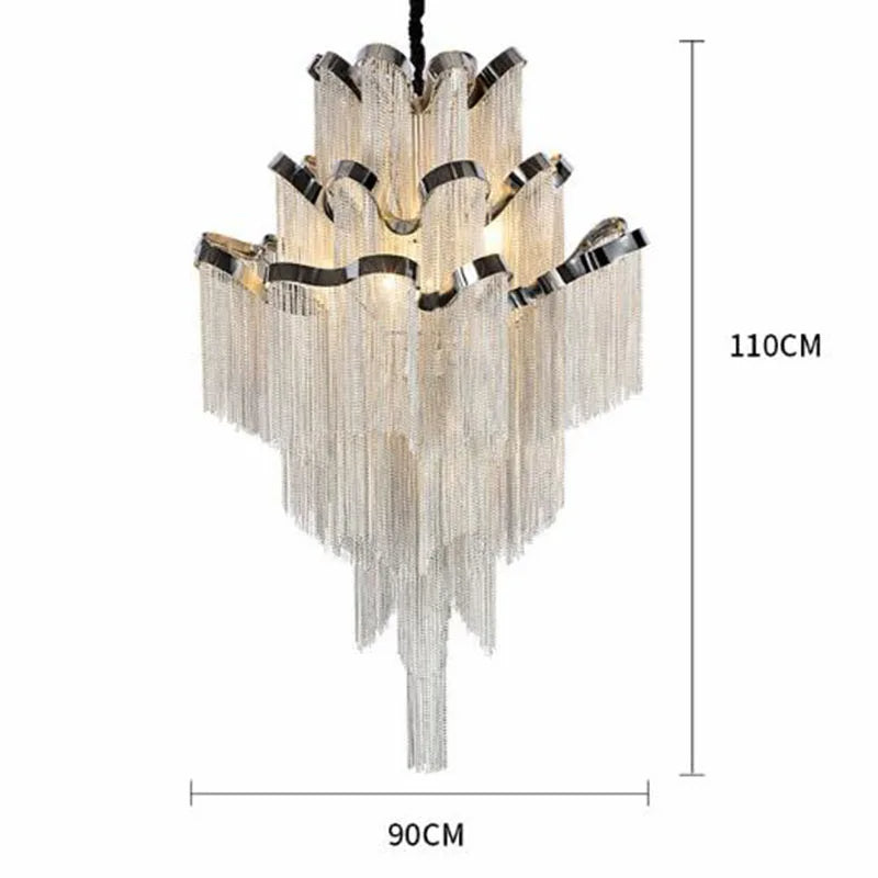 Teresa Cadena Metal Tassel Chandelier