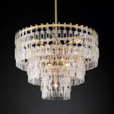 Marignac Crystal Chain  Multi-Tier Round Chandelier 36" 48" 60"