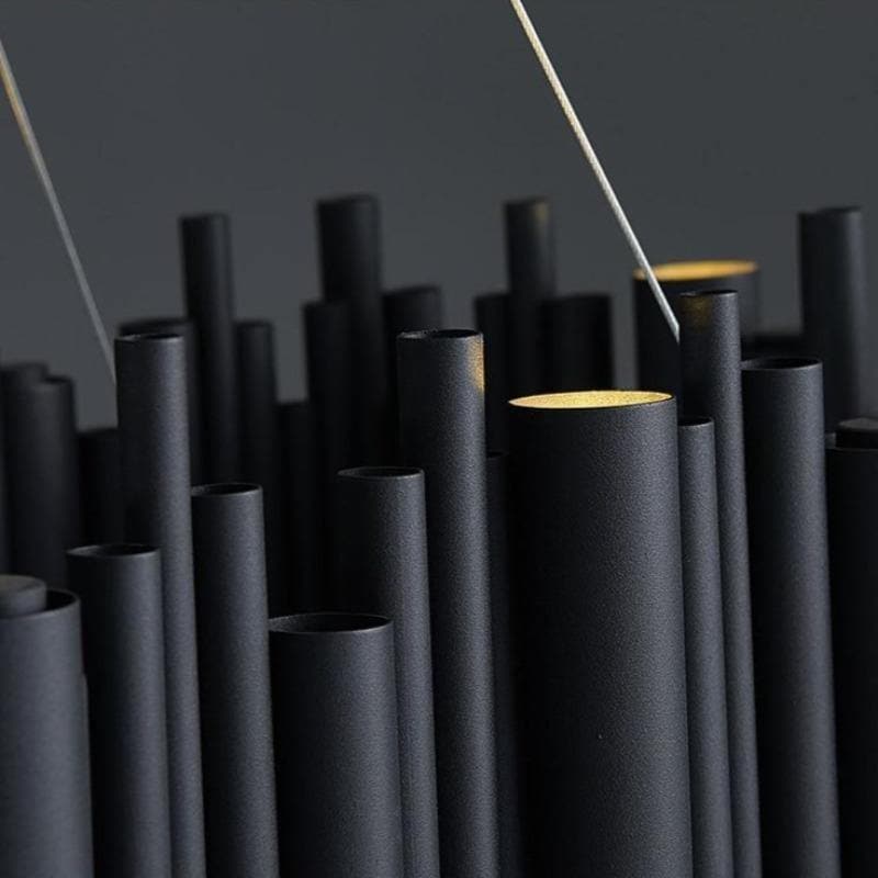 Natasha Modern Classic Black Rectangle Long Chandelier W 32"/40"