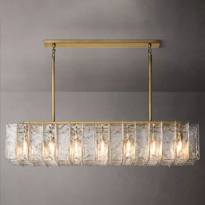 Latte Linear Chandelier 67"