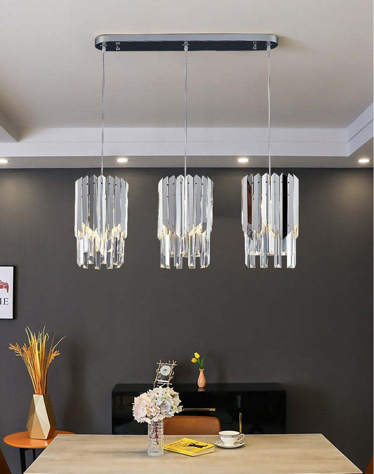 Ayr Crystal Pendant 3 Lights with Canopy