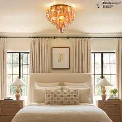 Celestial Drop Flush Mount 12.6"D#color_Brass