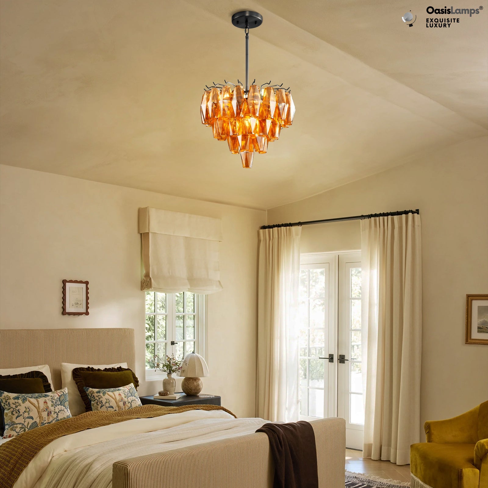 Celestial Drop Pendant 17"D#color_black