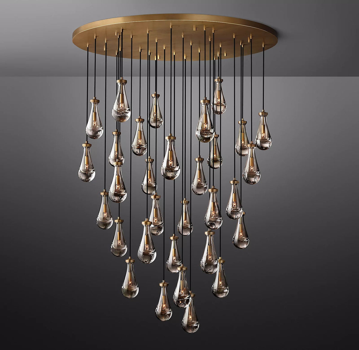 Customize-Raindrop Round Chandelier D 72"