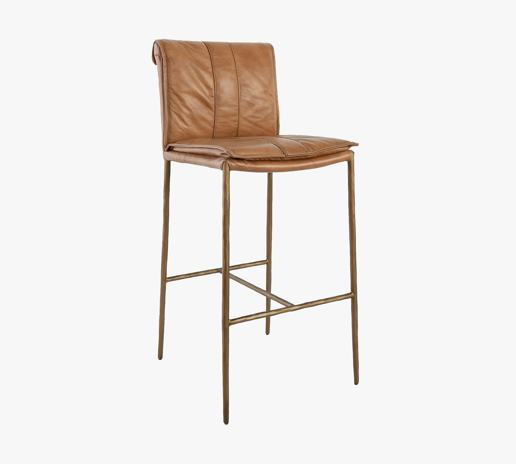 Eugia Leather Stool  39'' 43''H