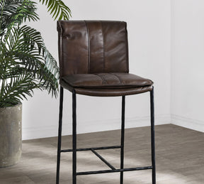 Eugia Leather Stool  39'' 43''H