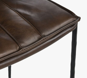 Eugia Leather Stool  39'' 43''H