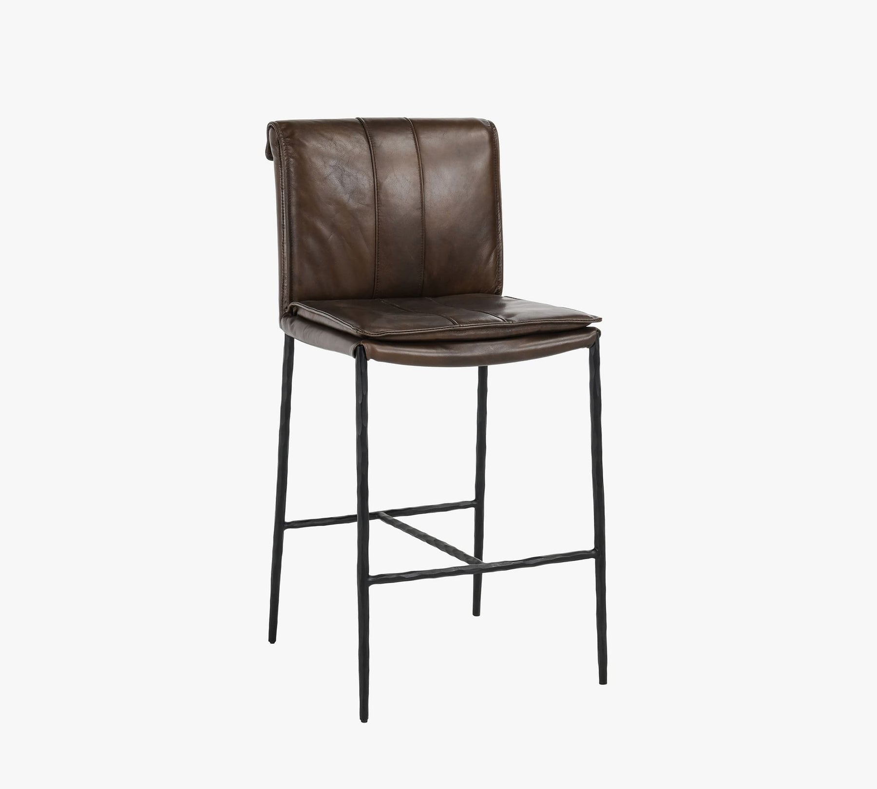 Eugia Leather Stool  39'' 43''H