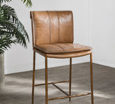 Eugia Leather Stool  39'' 43''H