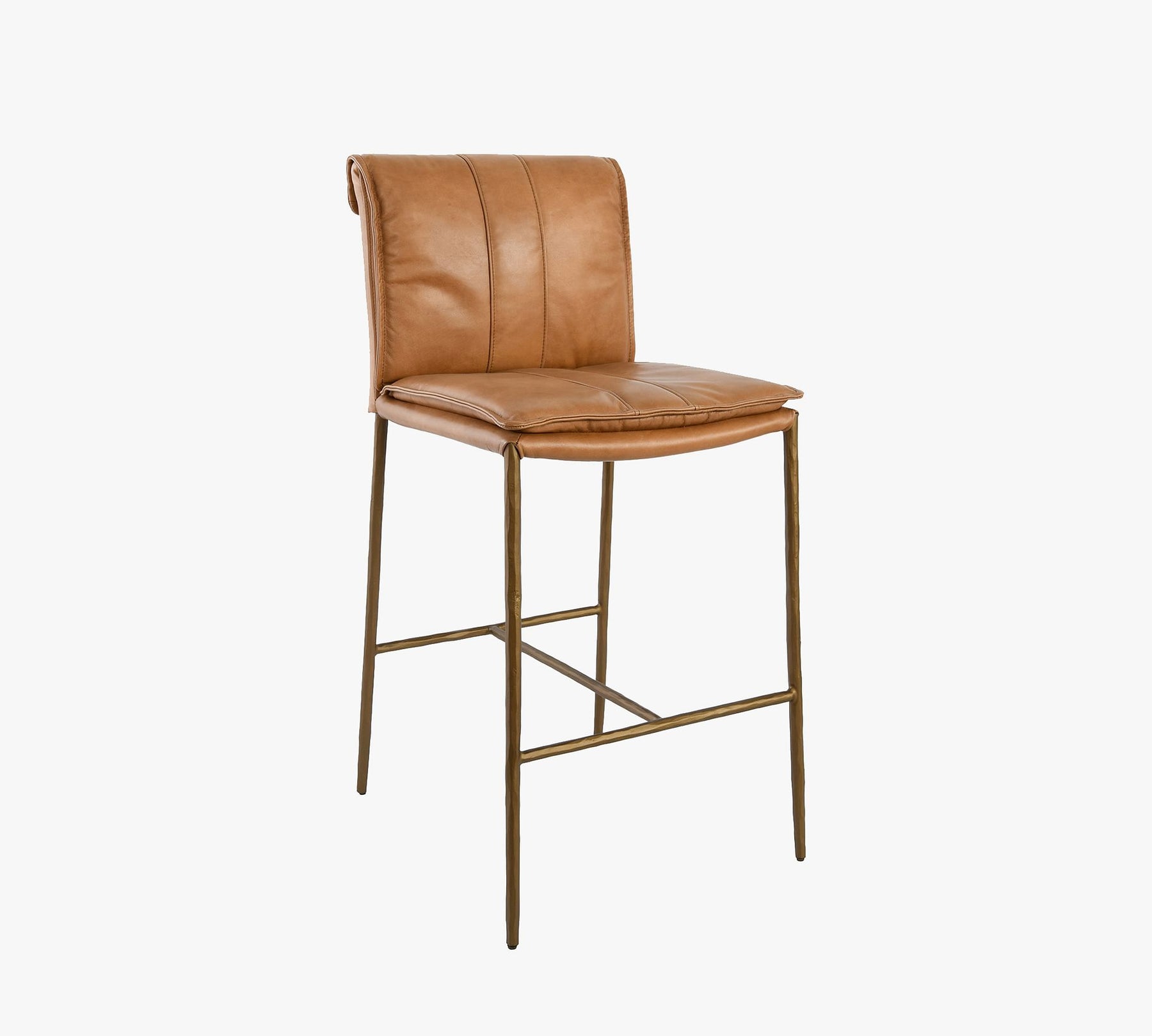 Eugia Leather Stool  39'' 43''H