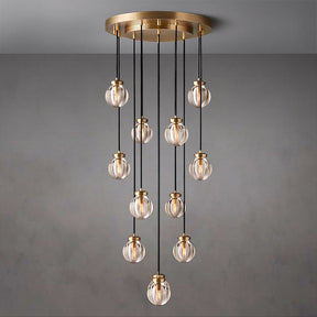 Pearl Round Chandelier 22"W