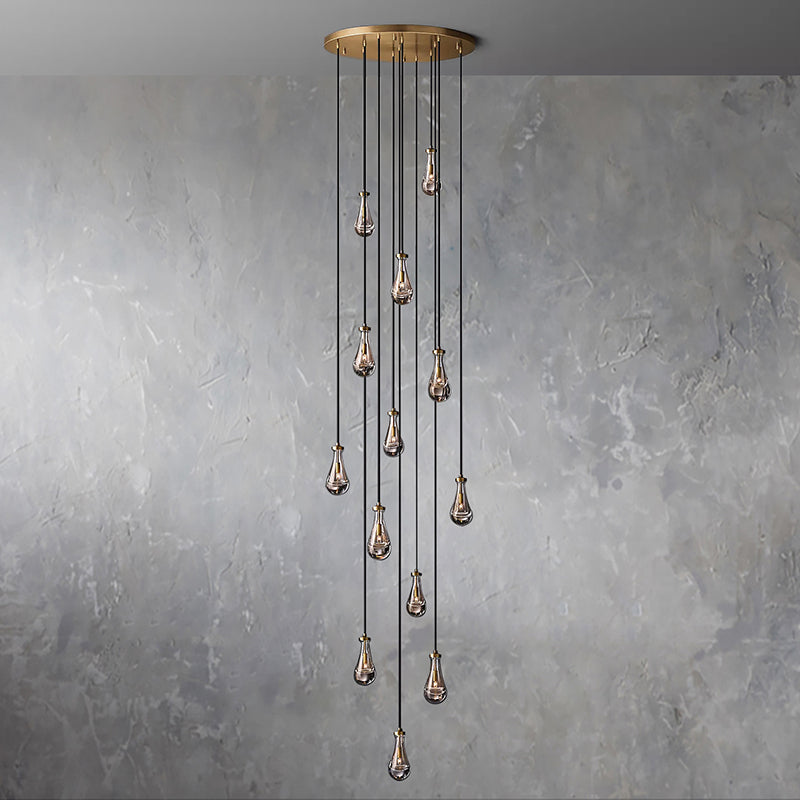 Customize-Raindrop Round Chandelier 24''-11 lights