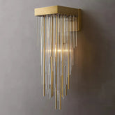 Cascade Crystal And Metal Rods Wall Sconce