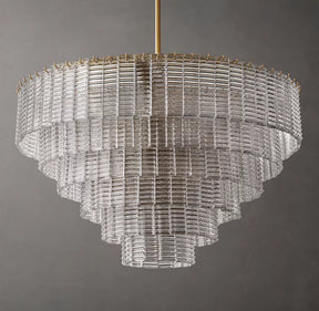 SIRENE CLEAR ROUND GLASS  CHANDELIER 41" 36''