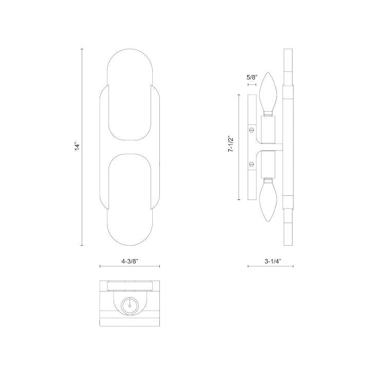 Odin Alabaster Medium Wall Sconce 14"HOdin Alabaster Large Wall Sconce 17"H