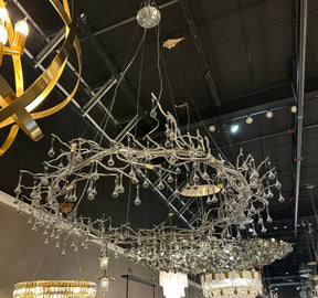 Lio Halo Branch Round Teardrop Chandelier