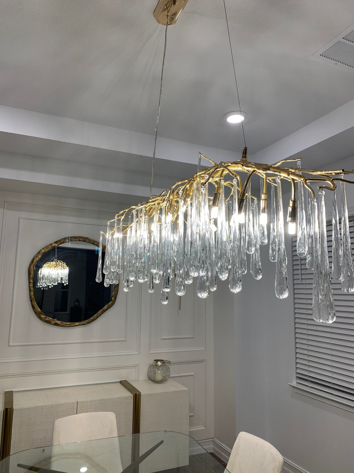 Lio Linear Organic Branch  Chandelier