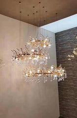 Lio Halo Branch Round Teardrop Chandelier
