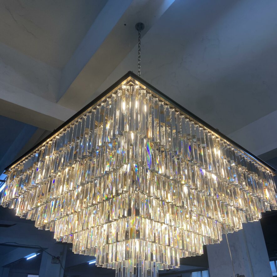 Odeon Square Chandelier For Living Room Dining Room