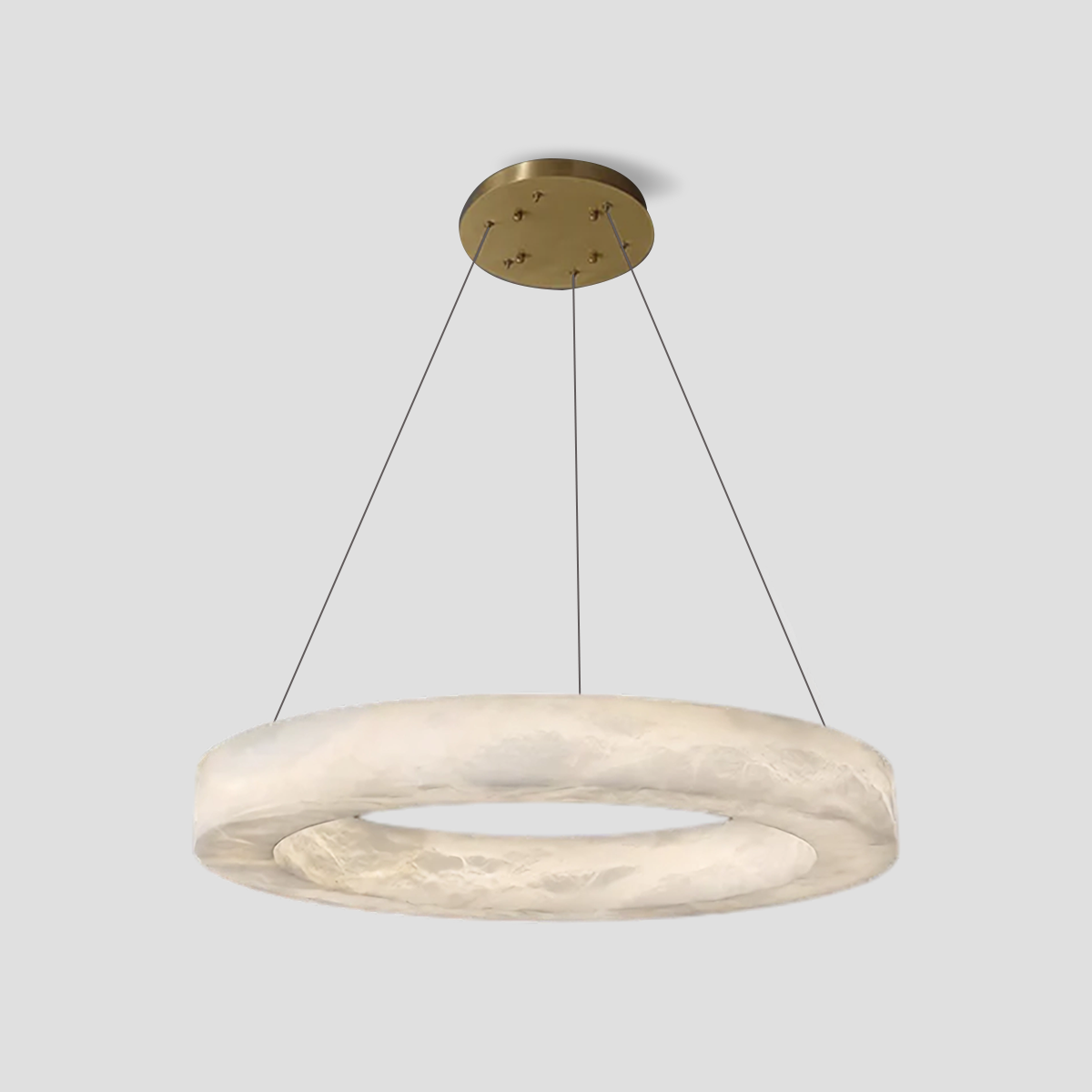 Theseus Alabaster Round Chandelier 19'' 27'' 36'' 60''D